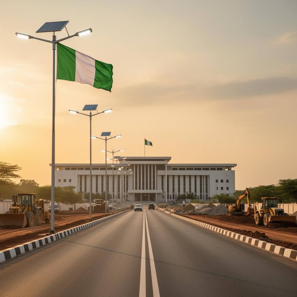 Nigerian government vision: solar street lights, road works, public buildings